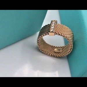 Tiffany & Co. Somerset Diamond 18k Rose Gold Ring